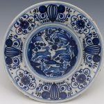 Manifattura di Savona o Albisola, Piatto, XVII secolo, maiolica, GNPS, sezione Ceramiche